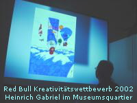 Red Bull Kreativ Wettbewerb - Heinrich Gabriels  Bild wird im Museumsquartier pr�sentiert